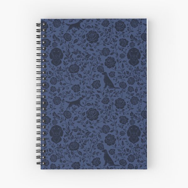 Item preview, Setter Dogs Floral Pattern | Elegant Irish English Gordon Setter Design in Blue designed and sold by WildLakePatterns.