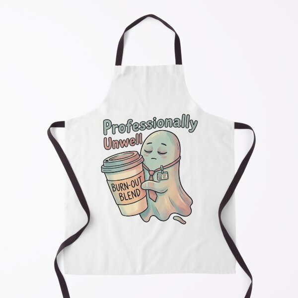 Item preview, Professionally Unwell Ghost Sticker – Funny Burnout Office Meme designed and sold by designerr23 ⭐⭐⭐⭐⭐.