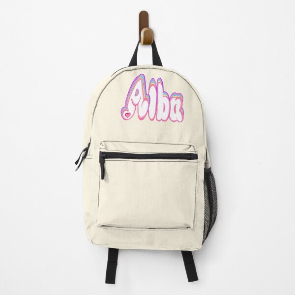 Item preview, Alba Name Pastel Cute Layered Retro Bubble Letters designed and sold by Artonmytee.