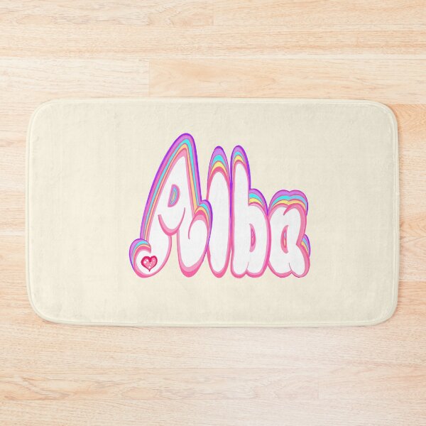 Item preview, Alba Name Pastel Cute Layered Retro Bubble Letters designed and sold by Artonmytee.