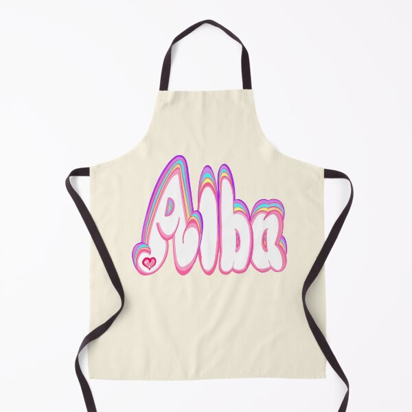 Item preview, Alba Name Pastel Cute Layered Retro Bubble Letters designed and sold by Artonmytee.