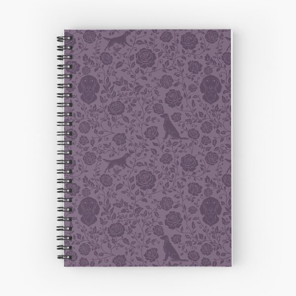 Item preview, Setter Dogs Floral Pattern | Elegant Irish English Gordon Setter Design in Purple designed and sold by WildLakePatterns.