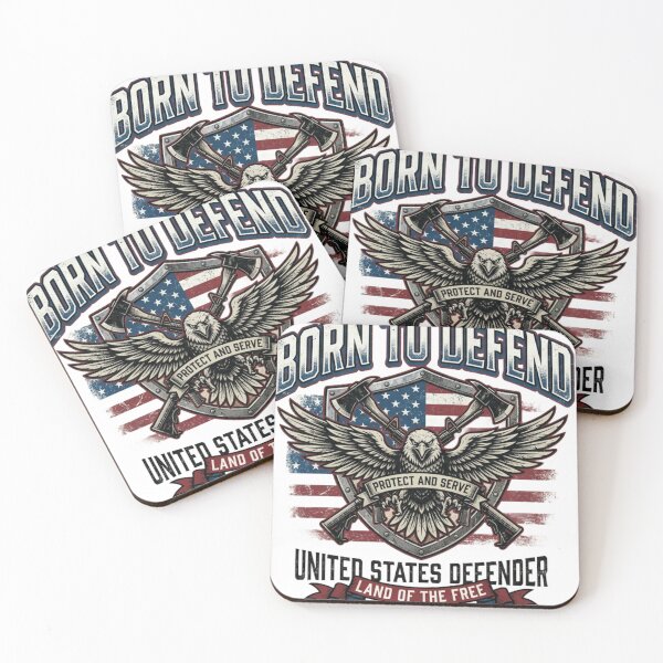 Item preview, Born to Defend USA Eagle Emblem designed and sold by ShirtsUp-Lane.