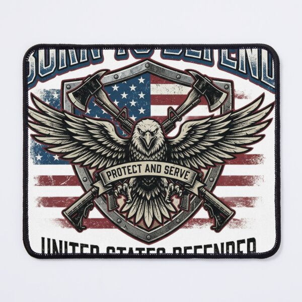 Item preview, Born to Defend USA Eagle Emblem designed and sold by ShirtsUp-Lane.