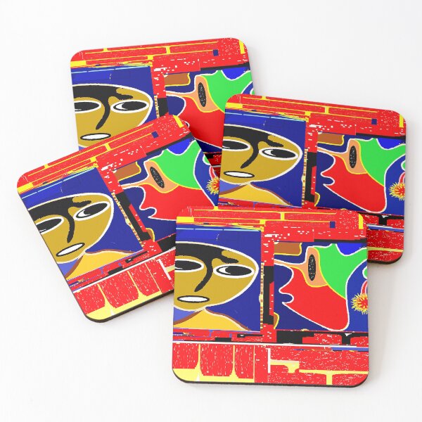 Item preview, Abstract Modern Geometric Shapes Face Figure designed and sold by BalthQIK.
