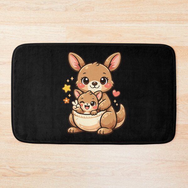 Item preview, Cute Kangaroo Mama and Joey Kawaii Cartoon  designed and sold by SidTastic .