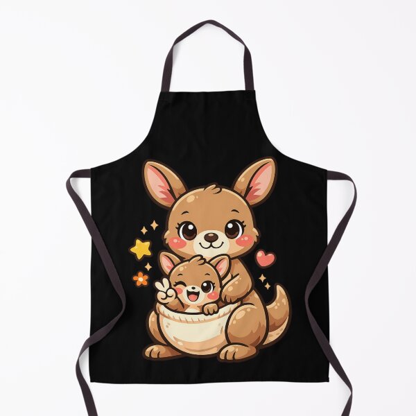 Item preview, Cute Kangaroo Mama and Joey Kawaii Cartoon designed and sold by SidTastic .