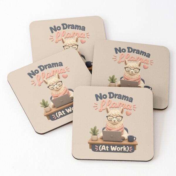 Item preview, No Drama Llama At Work | Cute 3D Office Animal designed and sold by Moons Studio.