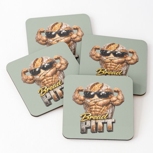 Item preview, Bread Pitt Funny Bread Pun  | Funny Bakery meme illustration designed and sold by Moons Studio.