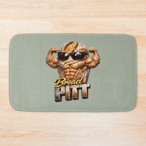 Item preview, Bread Pitt Funny Bread Pun  | Funny Bakery meme illustration designed and sold by Moons Studio.