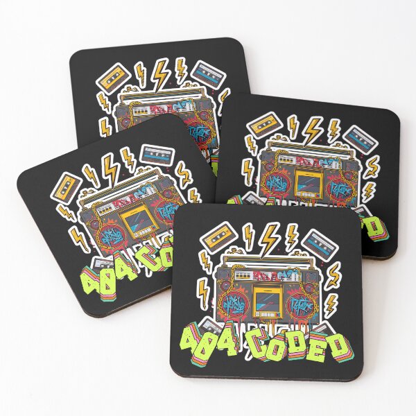 Item preview, 404 Coded - Retro Boombox Hip Hop Graffiti Sticker designed and sold by THE 1ONE.
