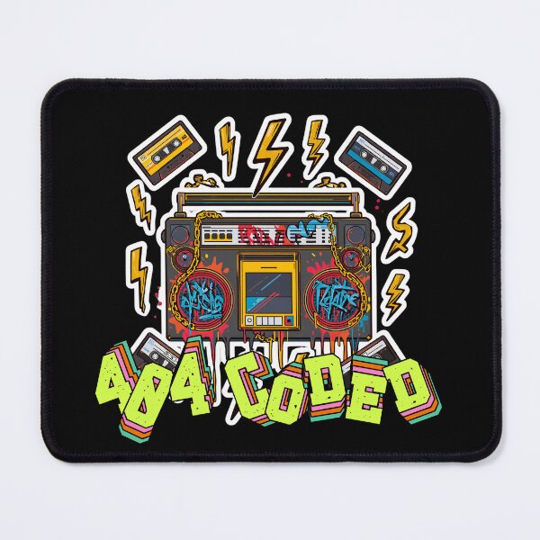 Item preview, 404 Coded - Retro Boombox Hip Hop Graffiti Sticker designed and sold by THE 1ONE.