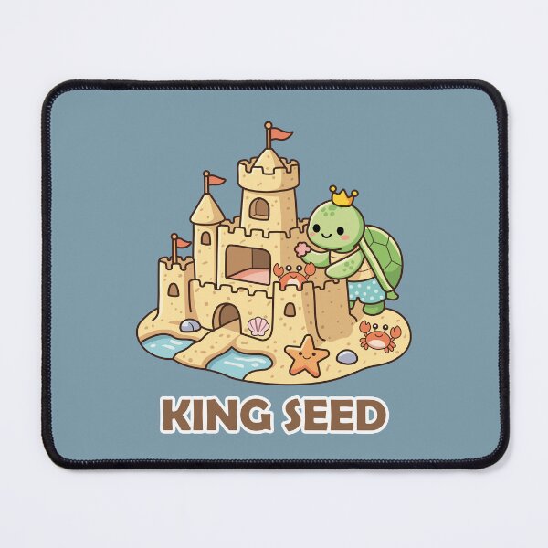Item preview, cute sea turtle building a sandcastle with starfish and crab designed and sold by Mochii-studio.