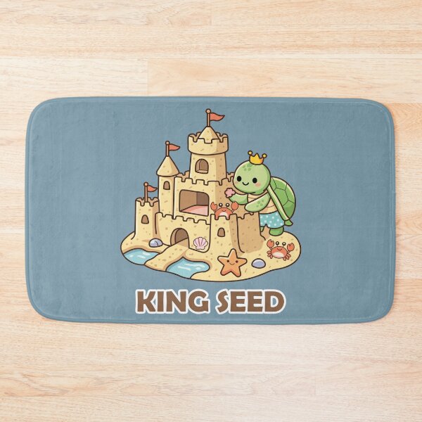 Item preview, cute sea turtle building a sandcastle with starfish and crab designed and sold by Mochii-studio.