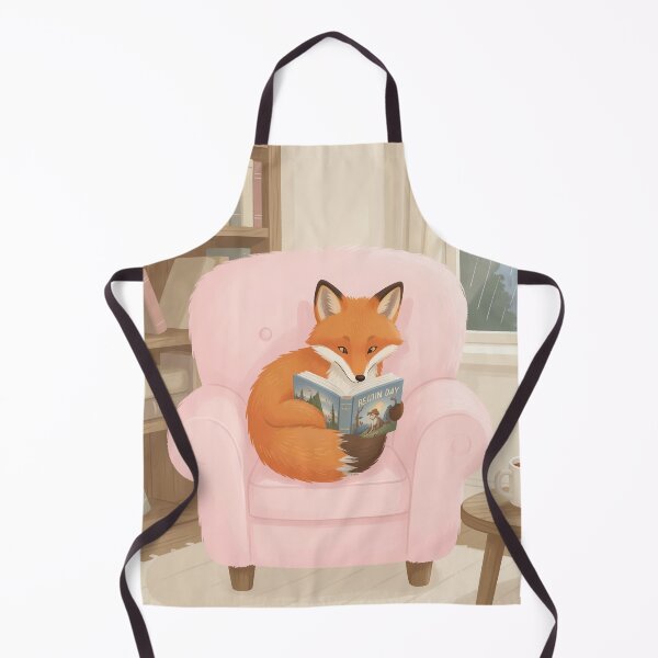 Item preview, Cozy Fox Reading Book Rainy Day Cute Cottagecore Aesthetic designed and sold by SoftAuraStudi0.