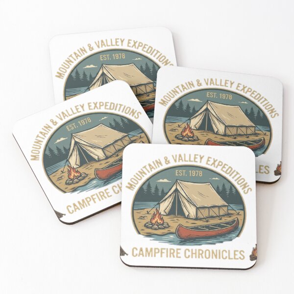 Item preview, Vintage Campfire Chronicles Tent and Canoe Mountain Badge designed and sold by Venloomzy.