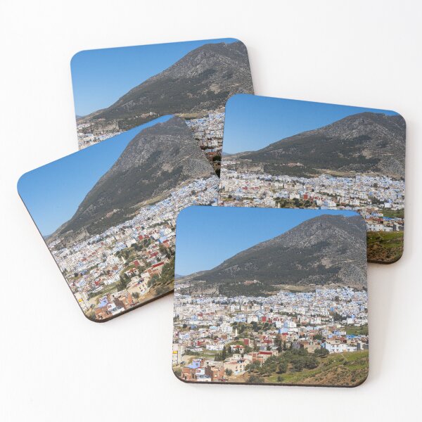Item preview, Chefchaouen Blue City Morocco Mountain Panorama designed and sold by Two-Tickets-To.