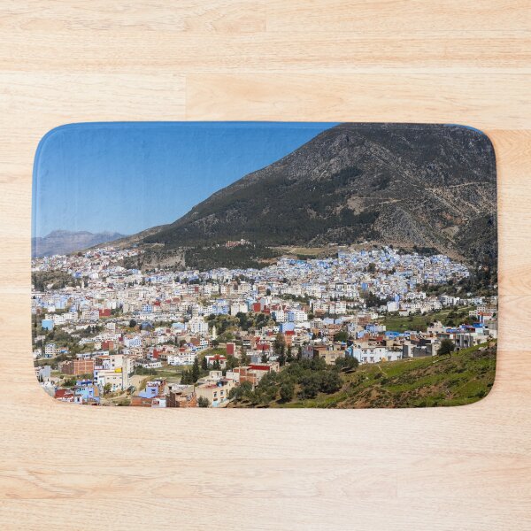 Item preview, Chefchaouen Blue City Morocco Mountain Panorama designed and sold by Two-Tickets-To.
