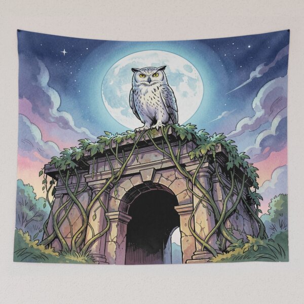 Item preview, Moonlit Owl Watch – Mystical nighttime atmosphere between nature, tranquility and atmospheric elegance designed and sold by FotoworldEdel.