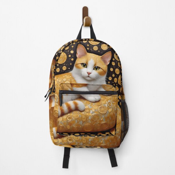 Item preview, Gustav Klimt Cat on Gold Pillow designed and sold by Vicky Brago-Mitchell®.