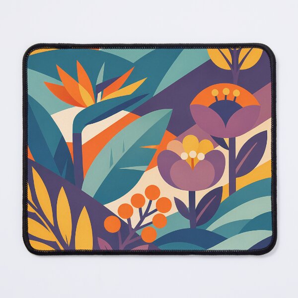 Item preview, Abstract Botanical Garden with Geometric Leaves designed and sold by InkSmithery.