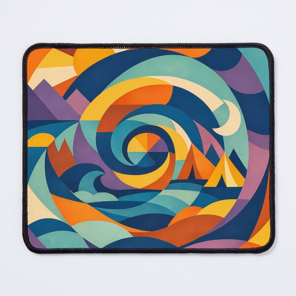 Item preview, Spiral Festival Landscape with Sun and Moon designed and sold by InkSmithery.