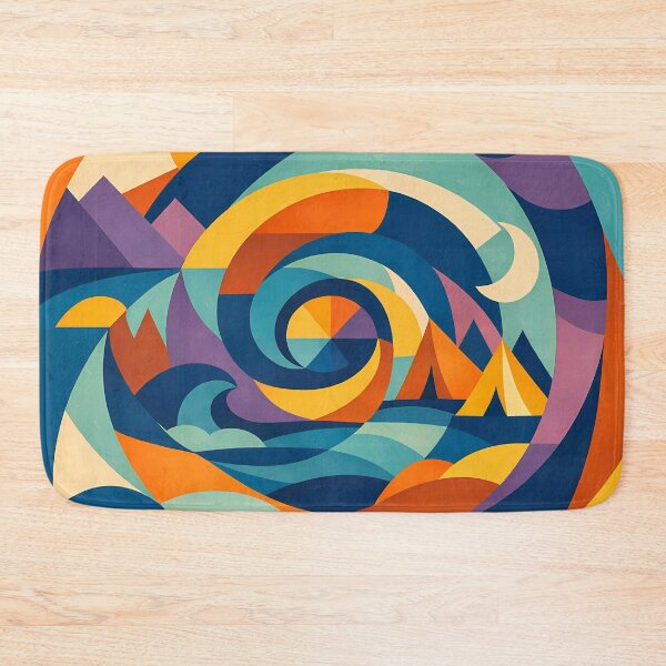 Item preview, Spiral Festival Landscape with Sun and Moon designed and sold by InkSmithery.