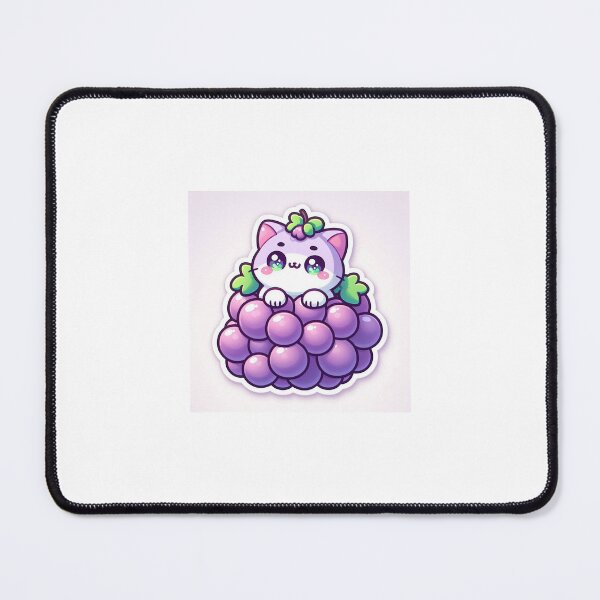 Item preview, Kawaii Grape Cat Sticker | Cute Fruit Animal Sticker designed and sold by PastelPawsArt.