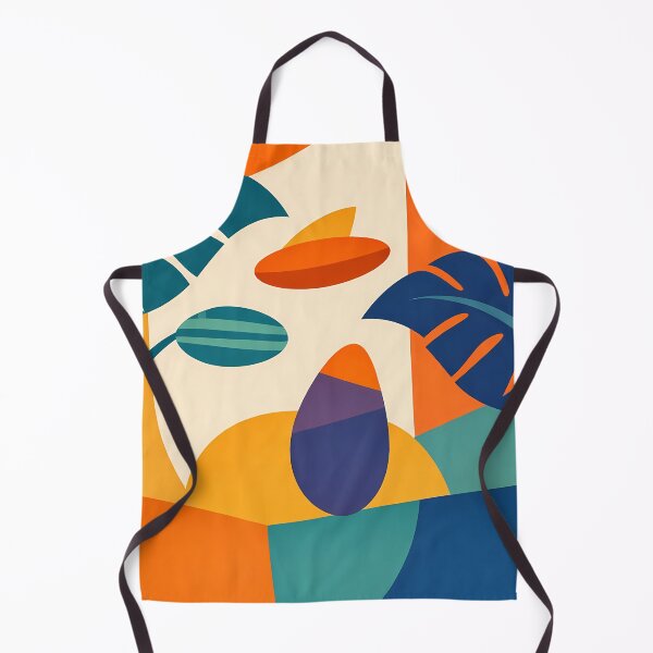 Item preview, Abstract Monstera Leaves in Orange and Teal designed and sold by InkSmithery.
