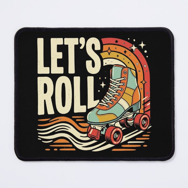 Item preview, Let's Roll -  70s Retro Roller Skate designed and sold by dudelinart.