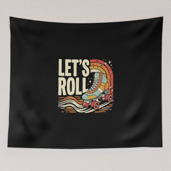 Item preview, Let's Roll -  70s Retro Roller Skate designed and sold by dudelinart.