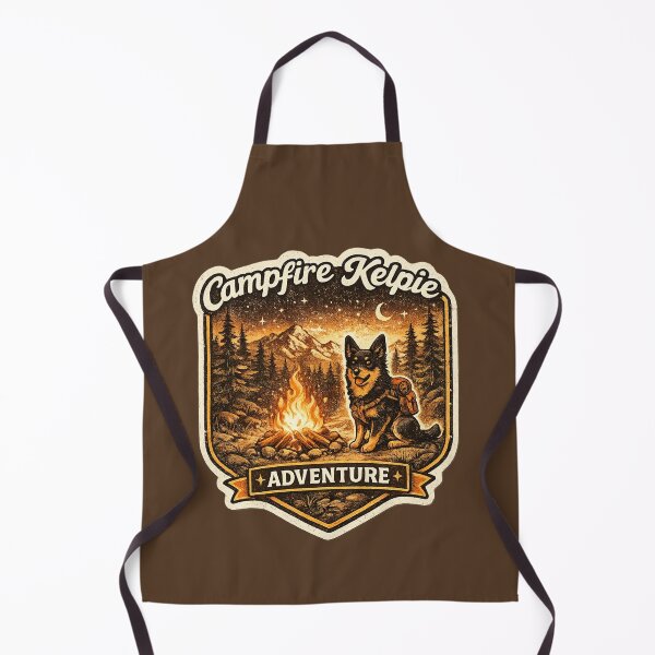 Item preview, Campfire Kelpie Adventure Shirt – Vintage Australian Kelpie Camping Dog Retro Design designed and sold by Globalcitytees.