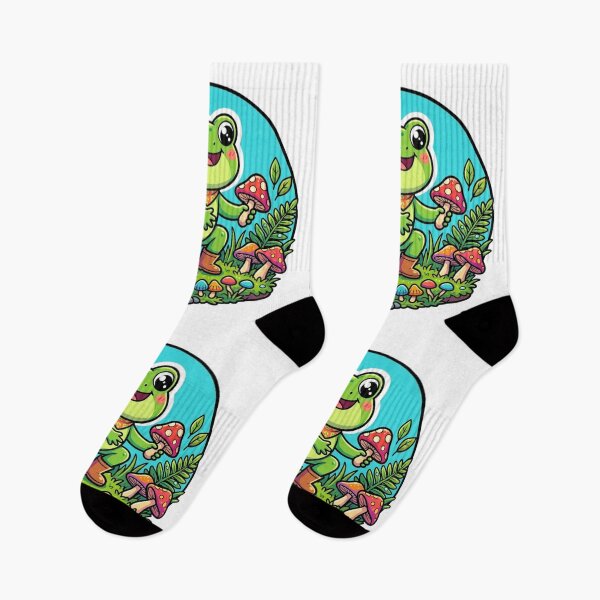 Item preview, Mushroom Gathering Frog – Cozy Forest Cartoon Adventure Art designed and sold by ArtsyExplorer.