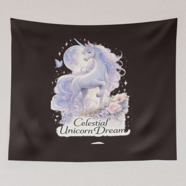 Item preview, Celestial Unicorn Dream Fantasy Aesthetic Cute Unicorn Art designed and sold by Artbysarmina.