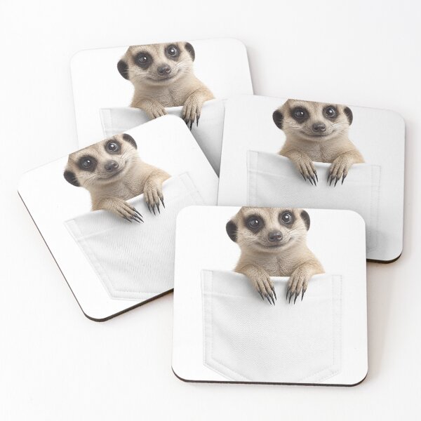 Item preview, POCKET MEERKAT — Cute Photoreal Pocket Print designed and sold by Jandedan.