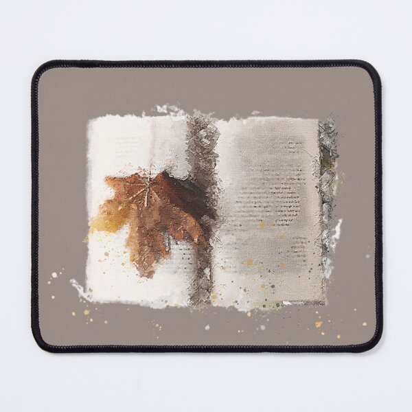 Item preview, Autumn Books Leaf Rustic Watercolour Art Print designed and sold by WhiteBreeze.