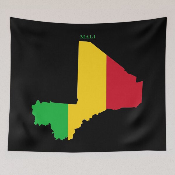 Item preview, Mali Map Flag Silhouette Africa Travel Pride Gift designed and sold by NTGUILTY.