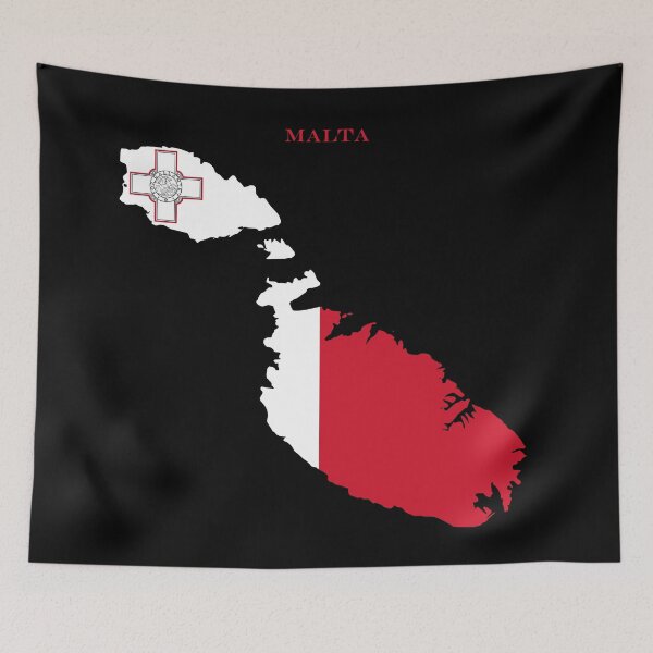 Item preview, Malta Map Flag Silhouette Europe Travel Pride Gift designed and sold by NTGUILTY.