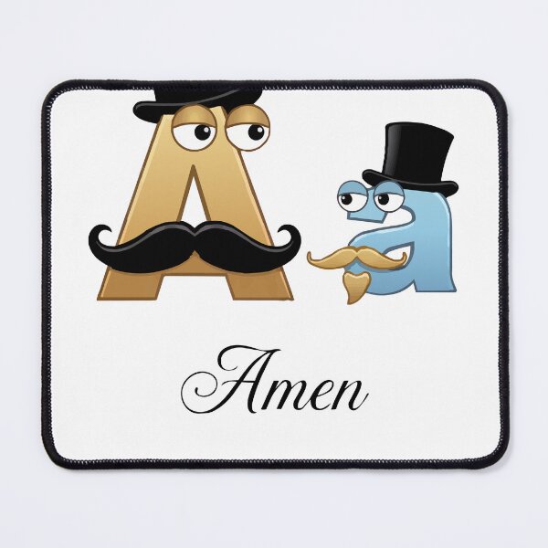 Item preview, A-men (Orange and Light Blue) designed and sold by GraceMadeArt.