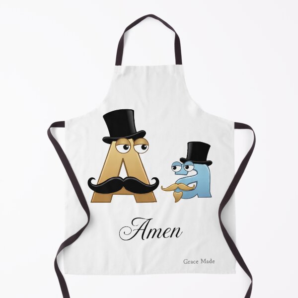Item preview, A-men (Orange and Light Blue) designed and sold by GraceMadeArt.