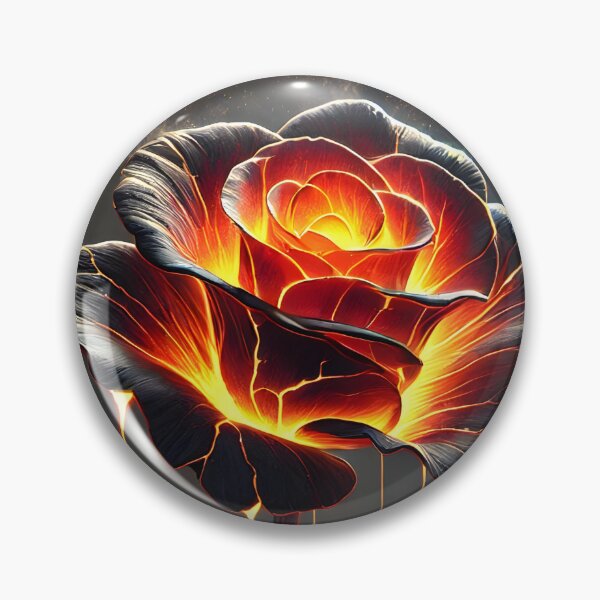 Item preview, Glowing Lava Rose Dark Floral Art designed and sold by asudesign.