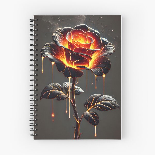 Item preview, Glowing Lava Rose Dark Floral Art designed and sold by asudesign.