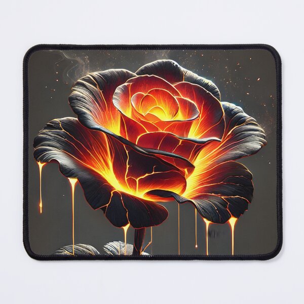Item preview, Glowing Lava Rose Dark Floral Art designed and sold by asudesign.