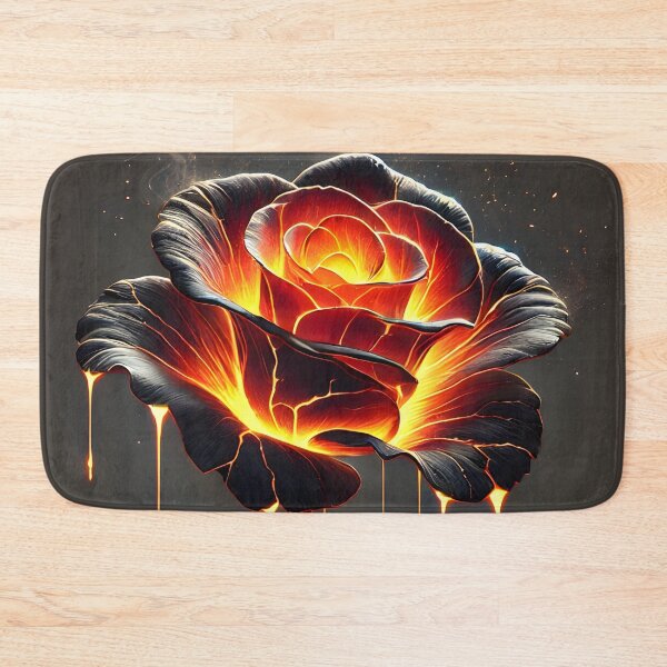 Item preview, Glowing Lava Rose Dark Floral Art designed and sold by asudesign.