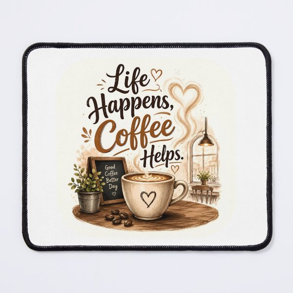 Item preview, Life happens coffee helps designed and sold by Kordea2026.