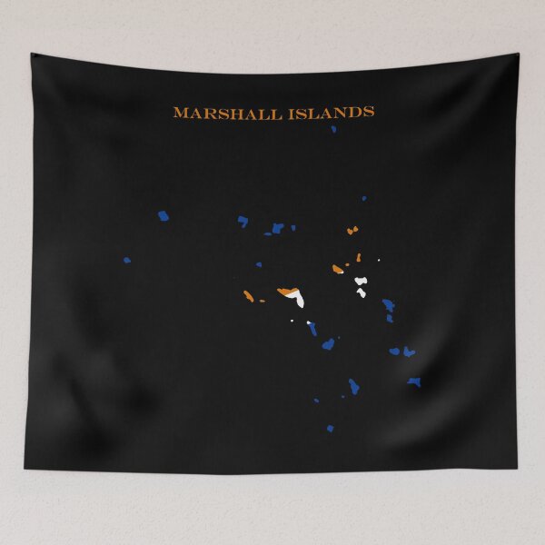 Item preview, Marshall Islands Map Flag Silhouette Oceania Travel Pride Gift designed and sold by NTGUILTY.