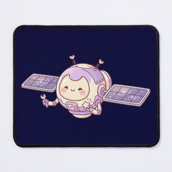 Item preview, happy kawaii space satellite with heart antennae and stars designed and sold by Mochii-studio.