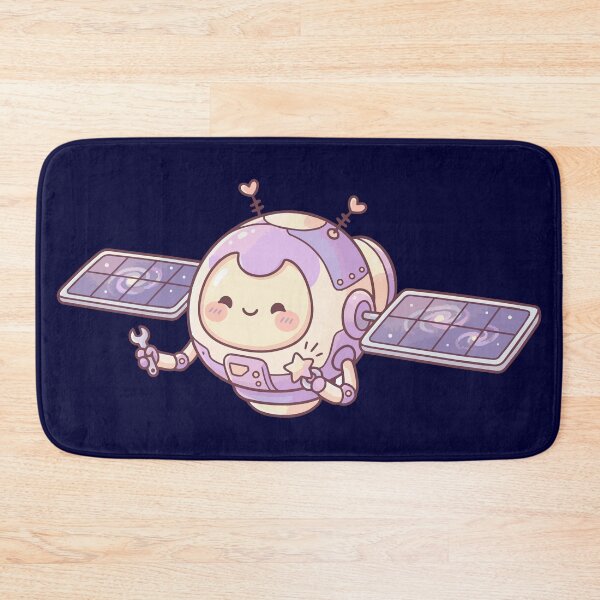 Item preview, happy kawaii space satellite with heart antennae and stars designed and sold by Mochii-studio.