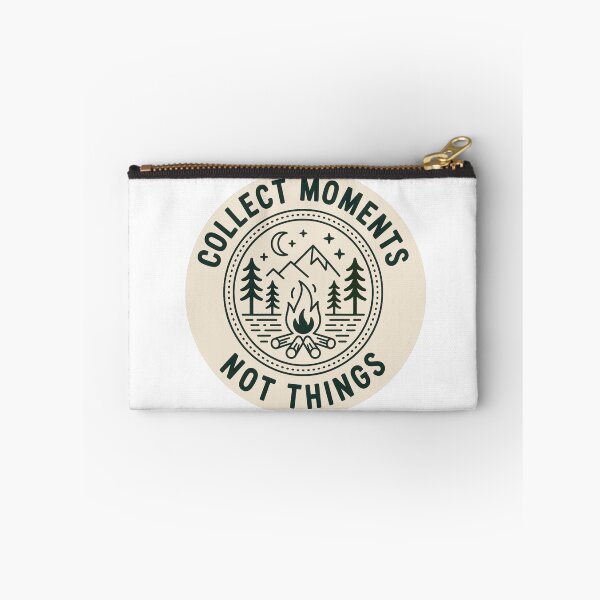 Item preview, Collect moments not things campfire badge outdoor camping print designed and sold by icemanphotos.