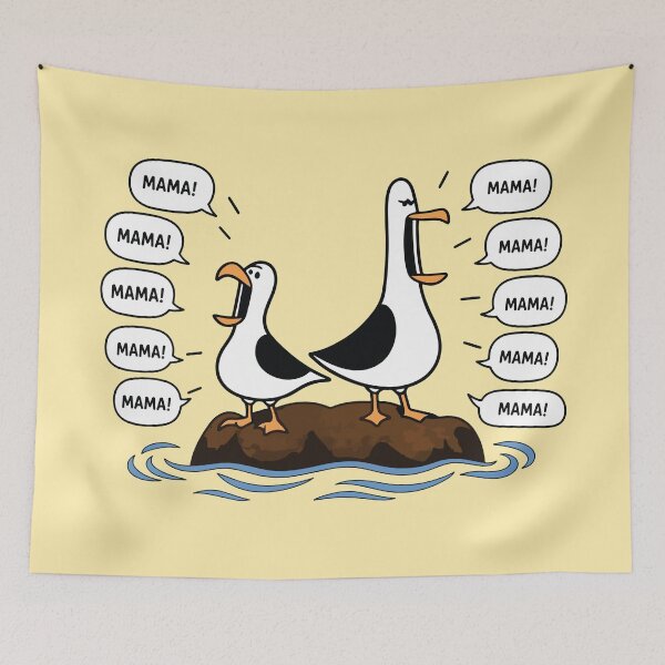 Item preview, Funny Screaming Seagulls Mama designed and sold by BrownHorse90s.